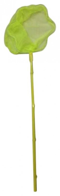 Сачок "STAR Team" с бамбуковой ручкой в цветной пленке, длина ручки 60 см, диаметр 20 см, цвета в ассорт.